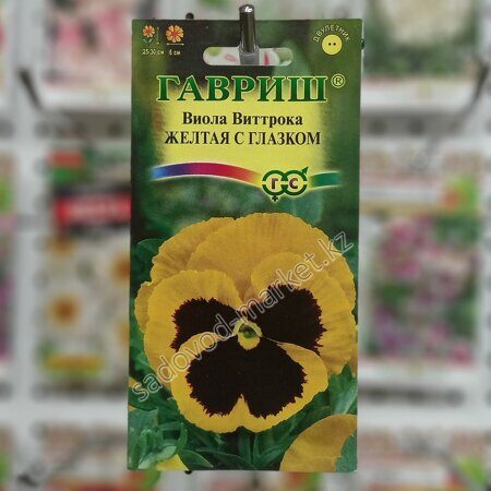 Виола желтая с глазком